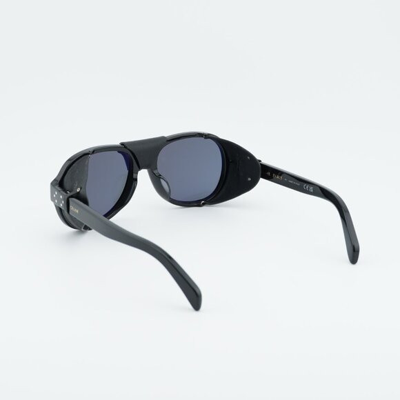 Celine CL40301U 01C Sunglasses Black Square Frame, Smoke Mirror Lenses main image 7